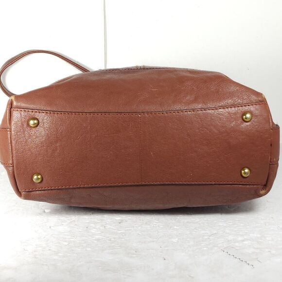 Frye Cognac Brown Leather Xtra Large Ring Tote Bag Purse Handbag - Picture 7 of 16